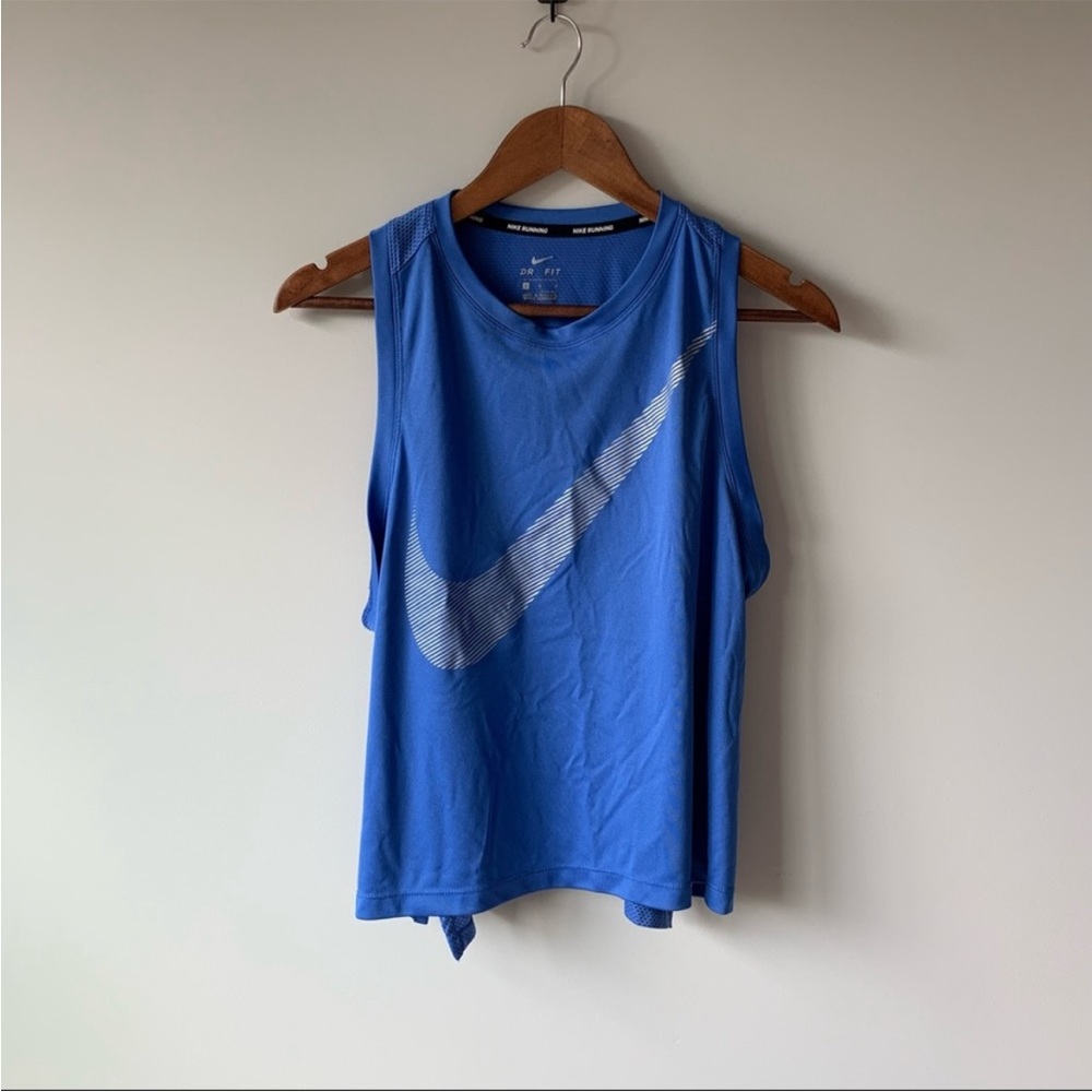 Blue Nike Dri Fit Running Athletic Top Large